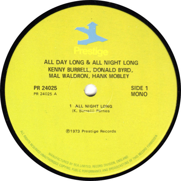 Kenny Burrell : All Day Long & All Night Long (2xLP, Comp, Mono)