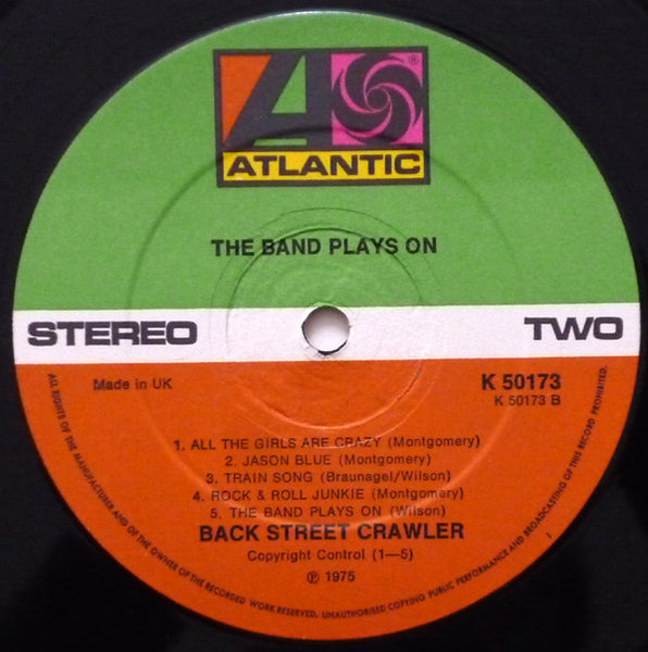 Back Street Crawler : The Band Plays On (LP, Album)