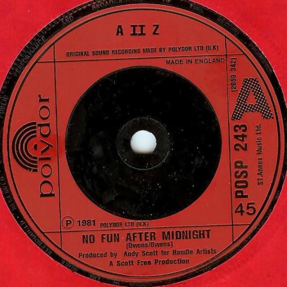 A II Z (2) : No Fun After Midnight  (7", Single)