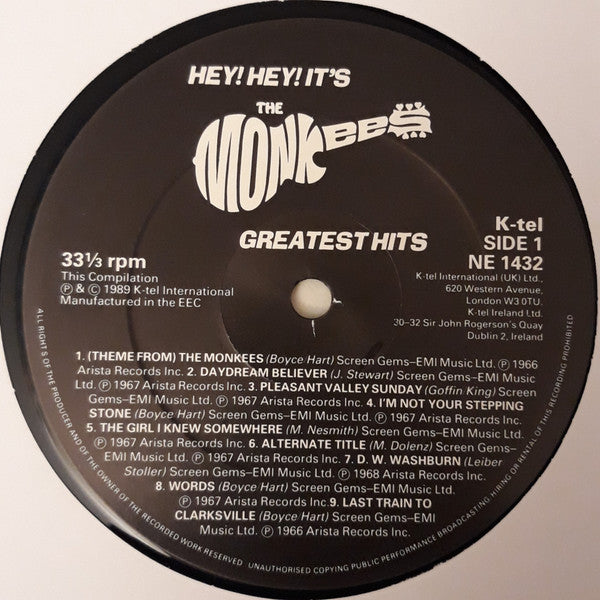 The Monkees : Hey! Hey! It's The Monkees Greatest Hits (LP, Comp)