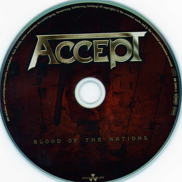 Accept : Blood Of The Nations (CD, Album)