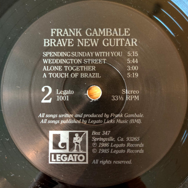 Frank Gambale : Brave New Guitar (LP, Album)