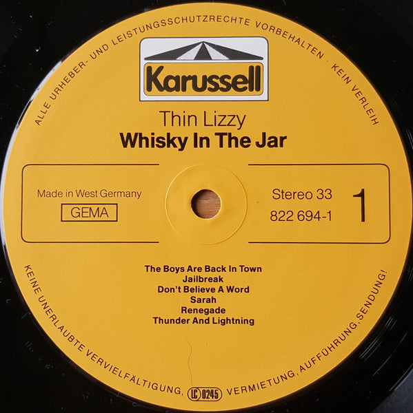 Thin Lizzy : Whisky In The Jar (LP, Comp)