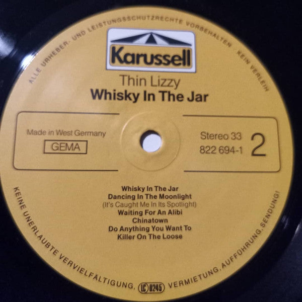 Thin Lizzy : Whisky In The Jar (LP, Comp)