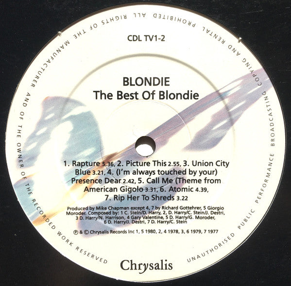 Blondie : The Best Of Blondie (LP, Comp, RE)