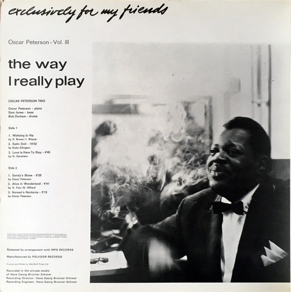 Oscar Peterson : The Way I Really Play (LP, Album, Gat)