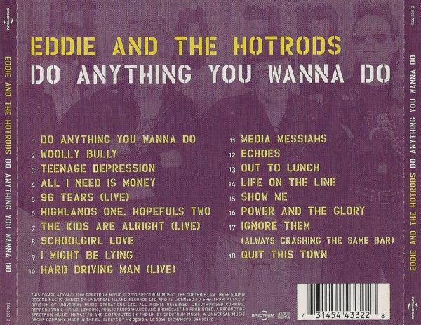 Eddie And The Hot Rods : Do Anything You Wanna Do (CD, Comp)