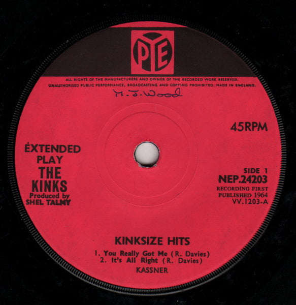 The Kinks : Kinksize Hits (7", EP, Mono)