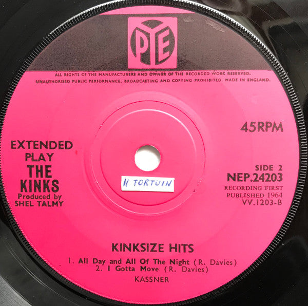 The Kinks : Kinksize Hits (7", EP, Mono)