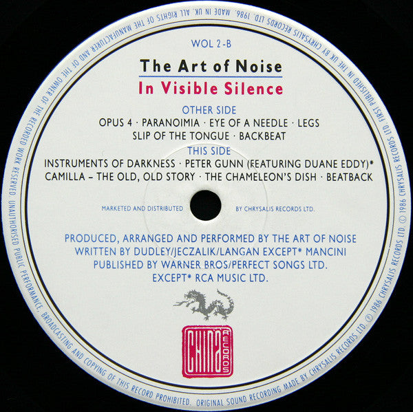 The Art Of Noise : In Visible Silence (LP, Album)