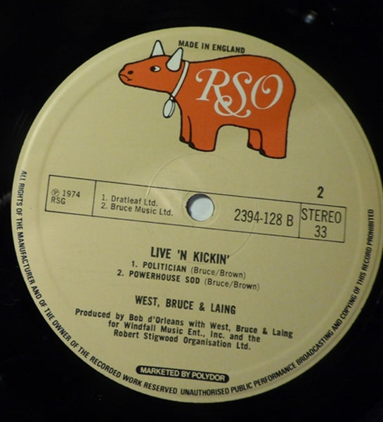 West, Bruce & Laing : Live 'N' Kickin' (LP, Album)