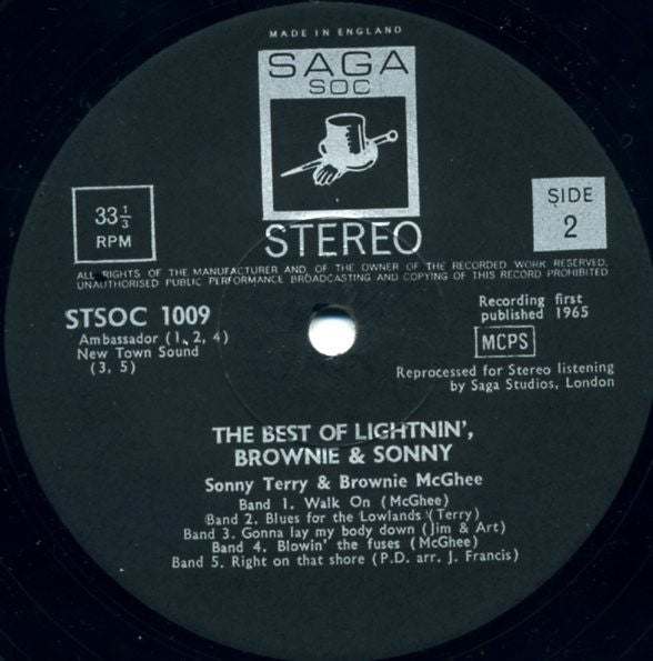 Lightnin' Hopkins / Brownie McGhee / Sonny Terry : Lightnin' Sonny & Brownie (LP, Album)