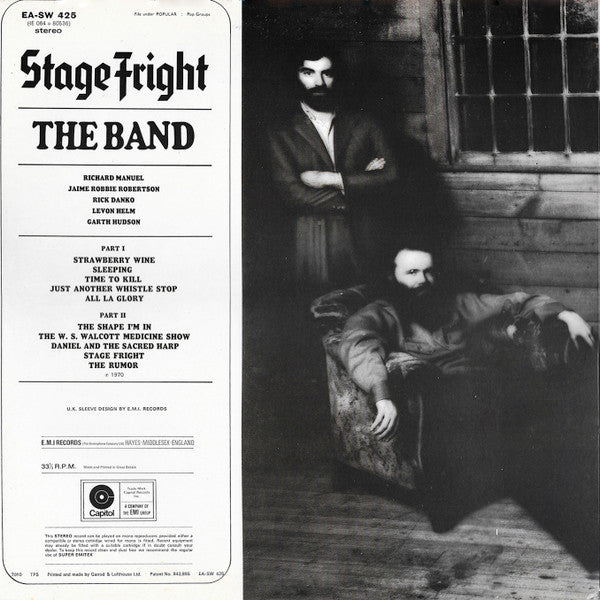 The Band : Stage Fright (LP, Album, RP, Gat)