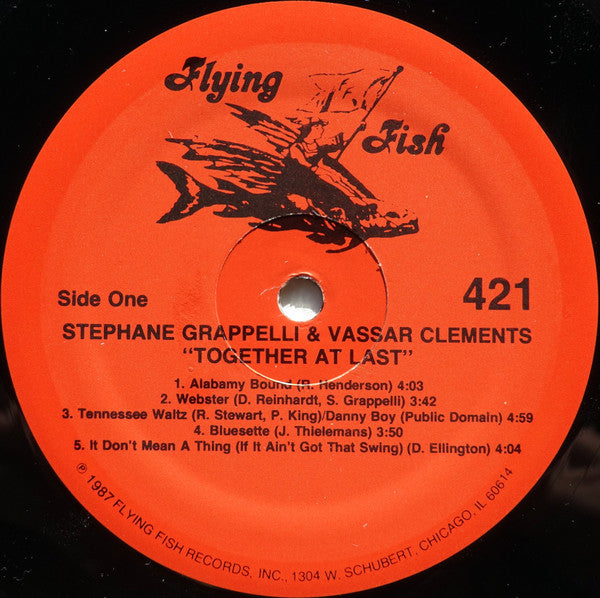 Stephane Grappelli* • Vassar Clements : Together At Last (LP, Album)