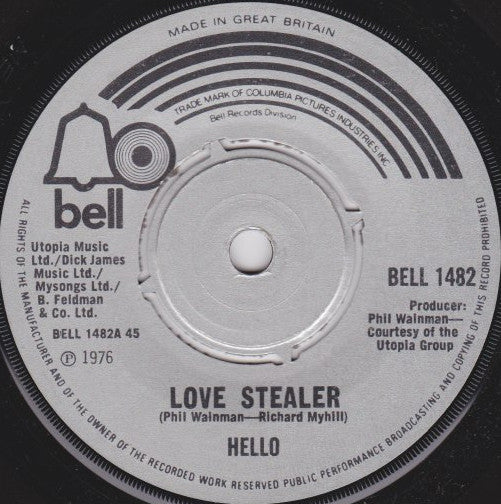 Hello : Love Stealer (7", Single)