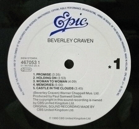 Beverley Craven : Beverley Craven. (LP, Album)