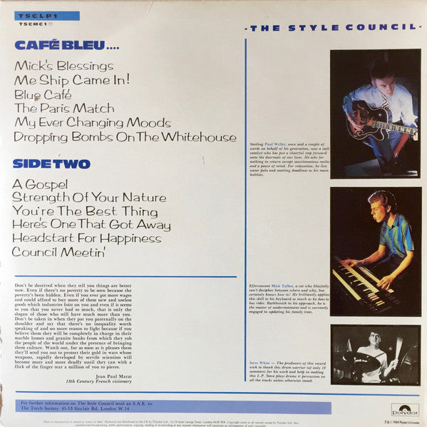 The Style Council : Café Bleu (LP, Album)