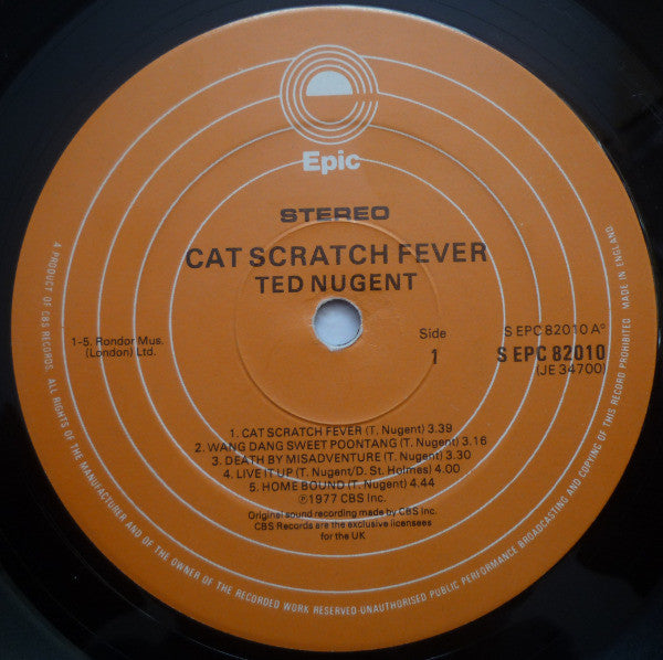 Ted Nugent : Cat Scratch Fever (LP, Album, Gat)