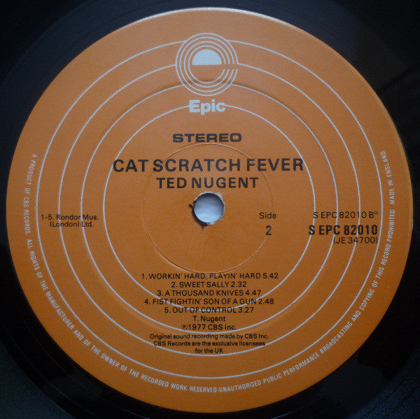 Ted Nugent : Cat Scratch Fever (LP, Album, Gat)