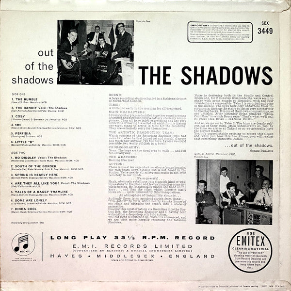 The Shadows : Out Of The Shadows (LP, Album, Fli)