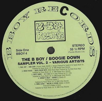 Various : The B-Boy / Boogie-Down Sampler 2 (LP, Smplr)