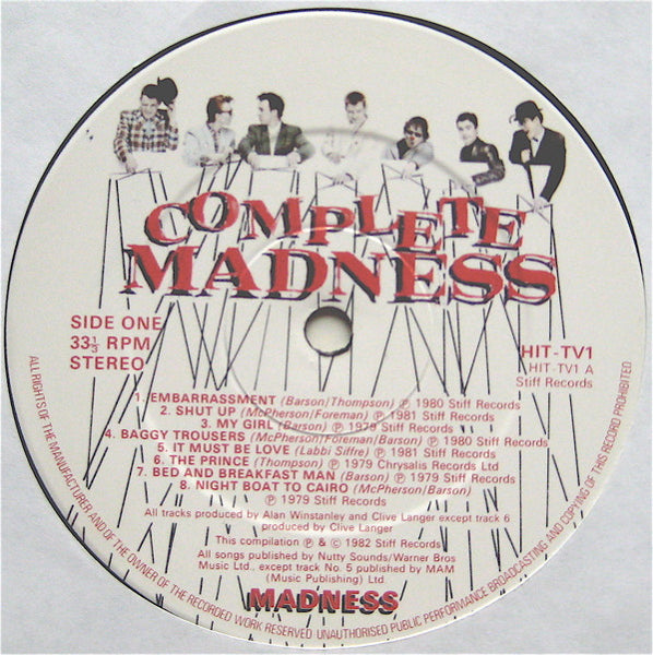 Madness : Complete Madness (LP, Comp, CBS)