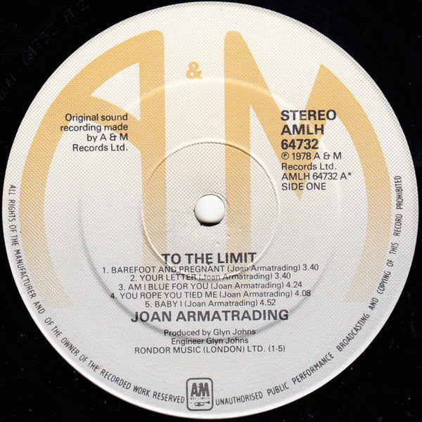 Joan Armatrading : To The Limit (LP, Album)