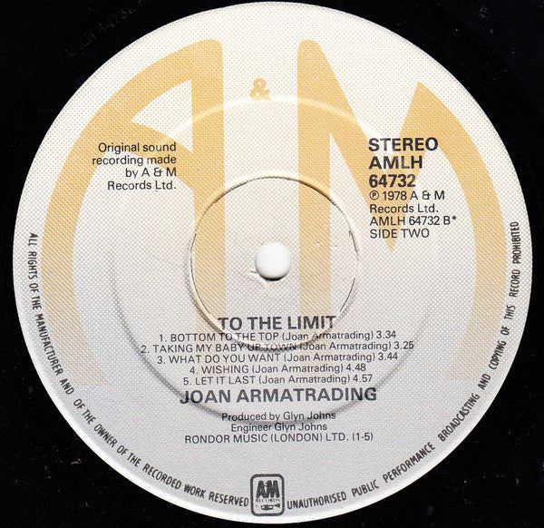 Joan Armatrading : To The Limit (LP, Album)