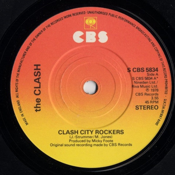 The Clash : Clash City Rockers (7", Single)