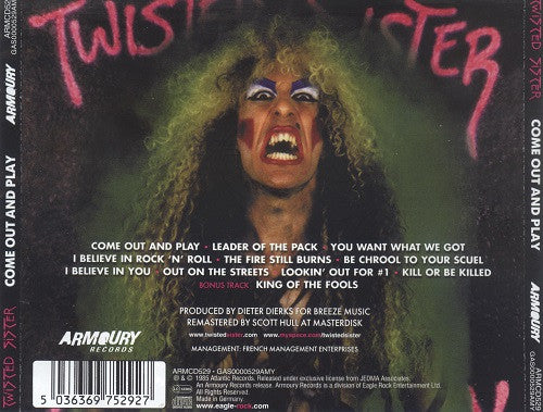 Twisted Sister : Come Out And Play (CD, Album, RE, RM)