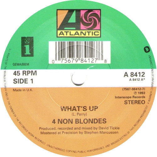 4 Non Blondes : What's Up? (7", Single)