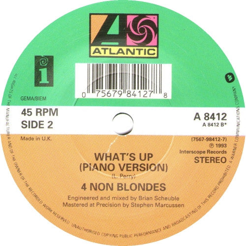 4 Non Blondes : What's Up? (7", Single)