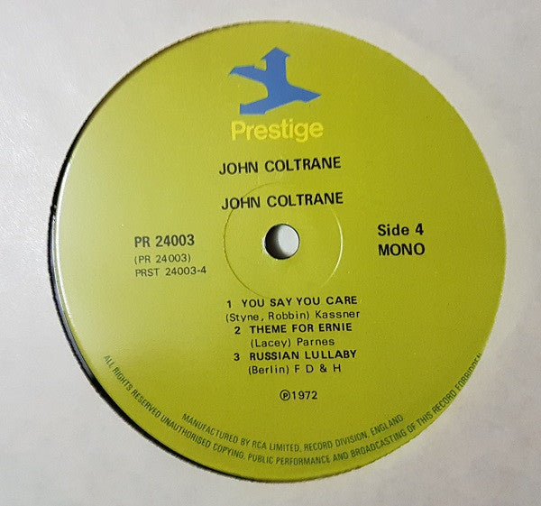 John Coltrane : John Coltrane (2xLP, Comp, Mono, RM)