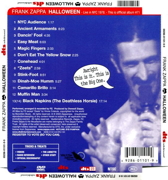 Frank Zappa : Halloween (DVD-V, Album, Multichannel, NTSC)