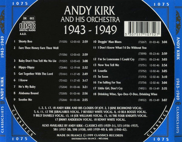 Andy Kirk And His Orchestra : 1943-1949 (CD, Comp)