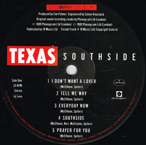 Texas : Southside (LP, Album)