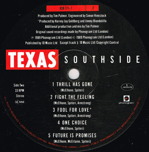 Texas : Southside (LP, Album)