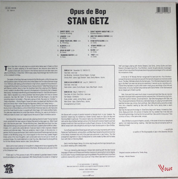 Stan Getz : Opus De Bop (LP, Comp, RE)