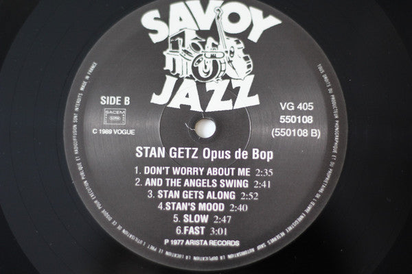 Stan Getz : Opus De Bop (LP, Comp, RE)