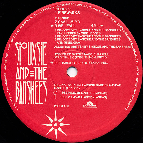 Siouxsie & The Banshees : Fireworks (12", Single)