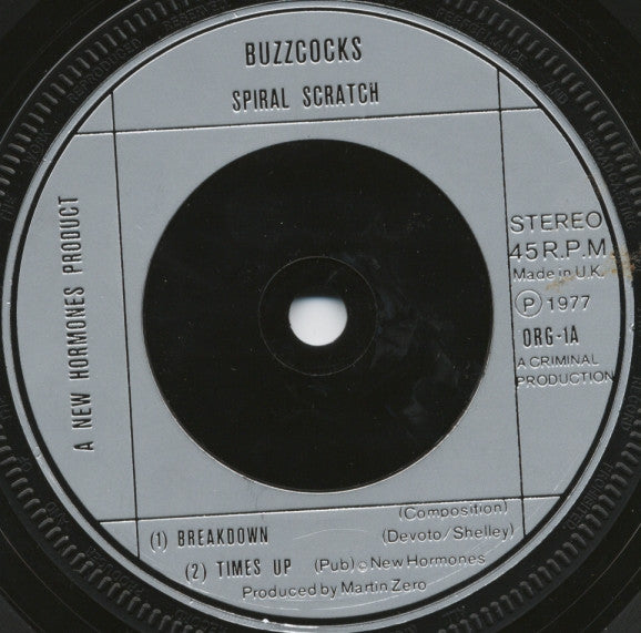 Buzzcocks : Spiral Scratch (7")