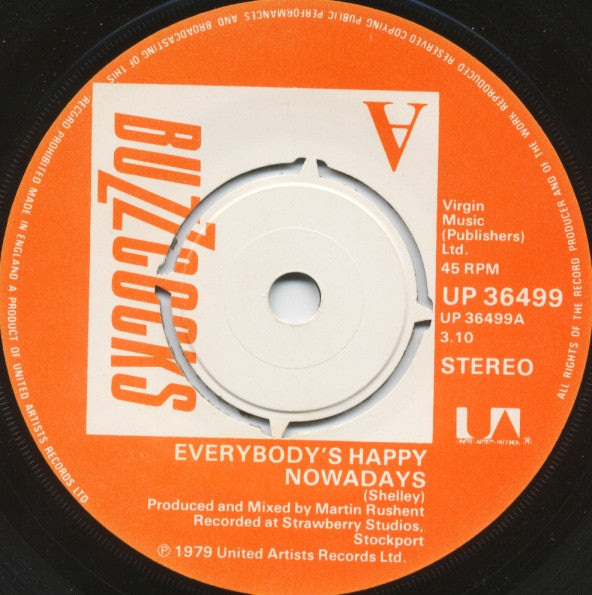 Buzzcocks : Everybody's Happy Nowadays (7", Single)