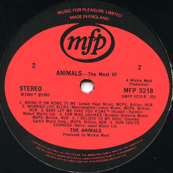 Animals* : The Most Of (LP, Comp)