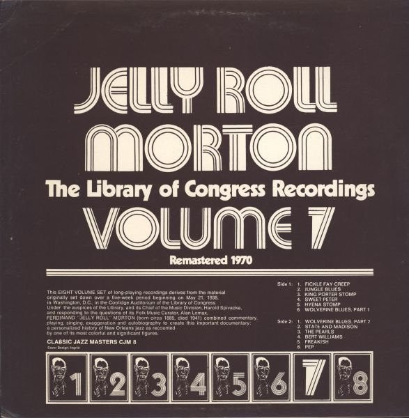 Jelly Roll Morton : The Library Of Congress Recordings Volume 7 (LP, RM)