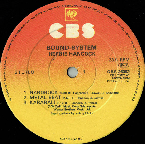 Herbie Hancock : Sound-System (LP, Album)