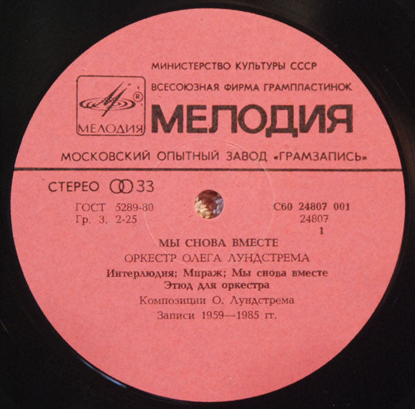 Олег Лундстрем* : Мы Снова Вместе (LP, Comp)