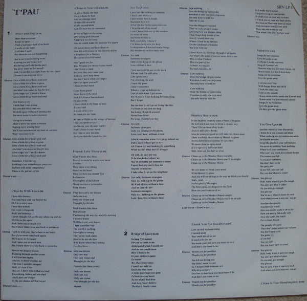 T'Pau : Bridge Of Spies (LP, Album)