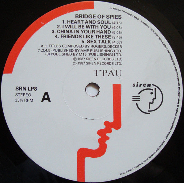 T'Pau : Bridge Of Spies (LP, Album)