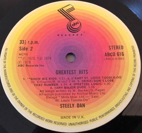 Steely Dan : Greatest Hits (2xLP, Comp, RE)