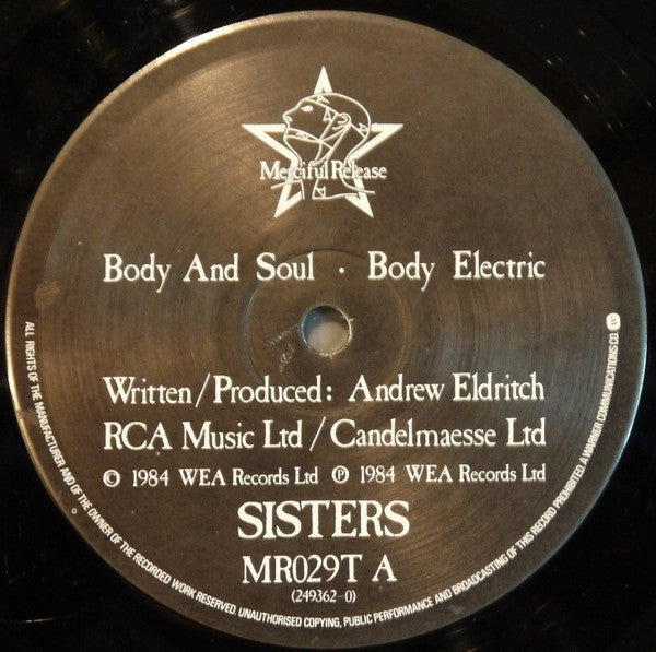 The Sisters Of Mercy : Body And Soul (12", Single)